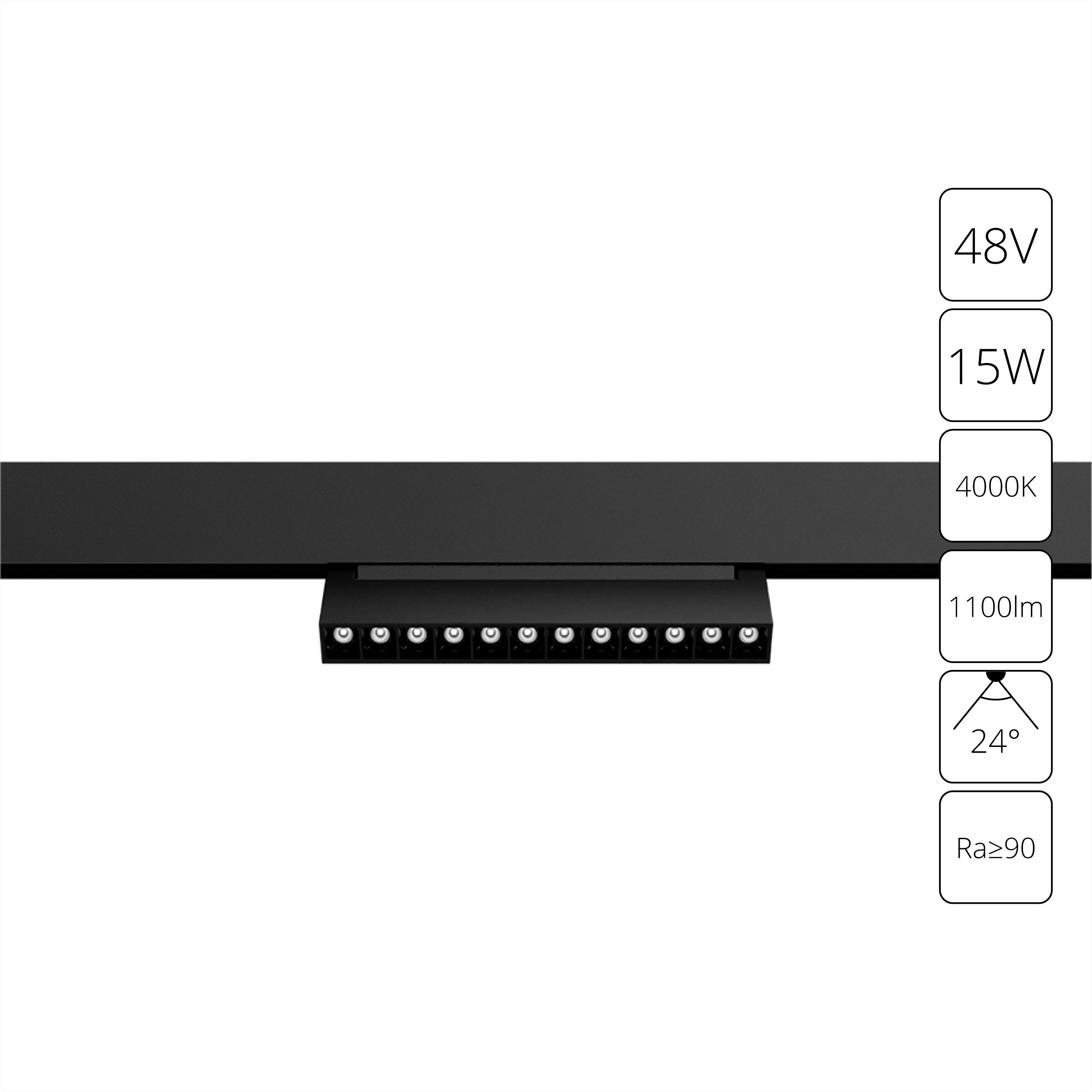 Магнитный трековый светильник LINEA (A4638PL-1BK)
