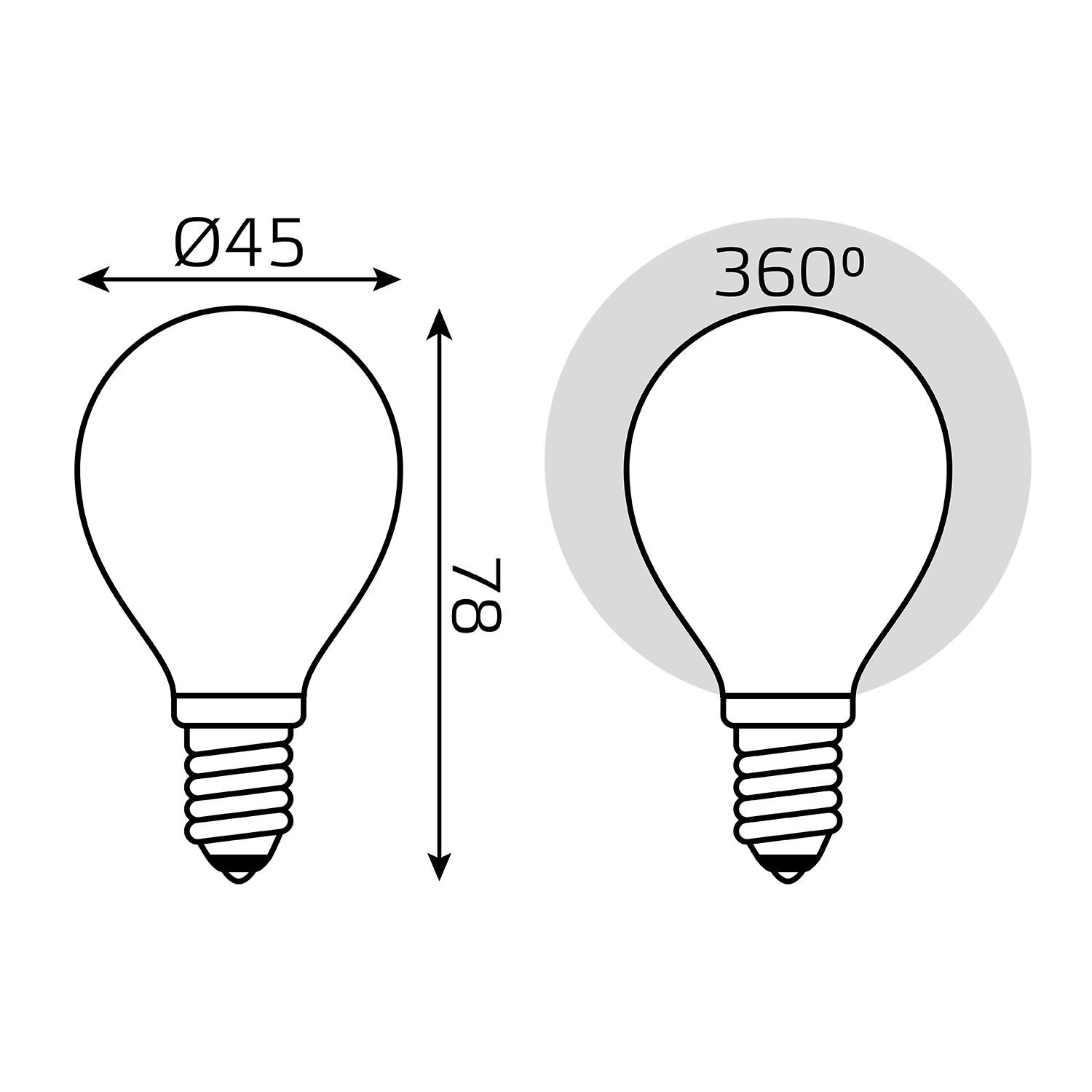 Лампочка Gauss Filament E14 105201209, цвет белый - фото 7