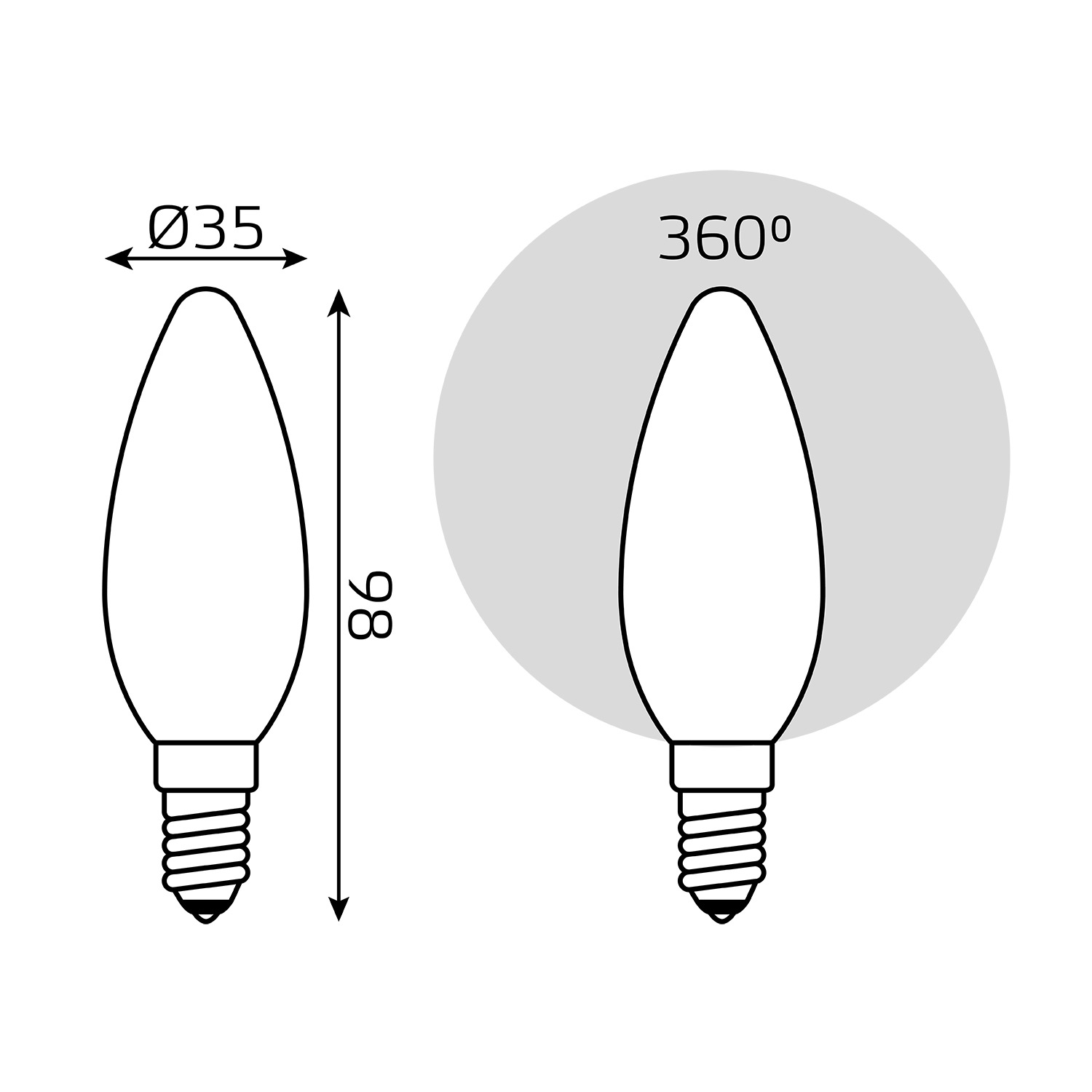Лампочка Gauss Filament E14 103201209, цвет белый - фото 7