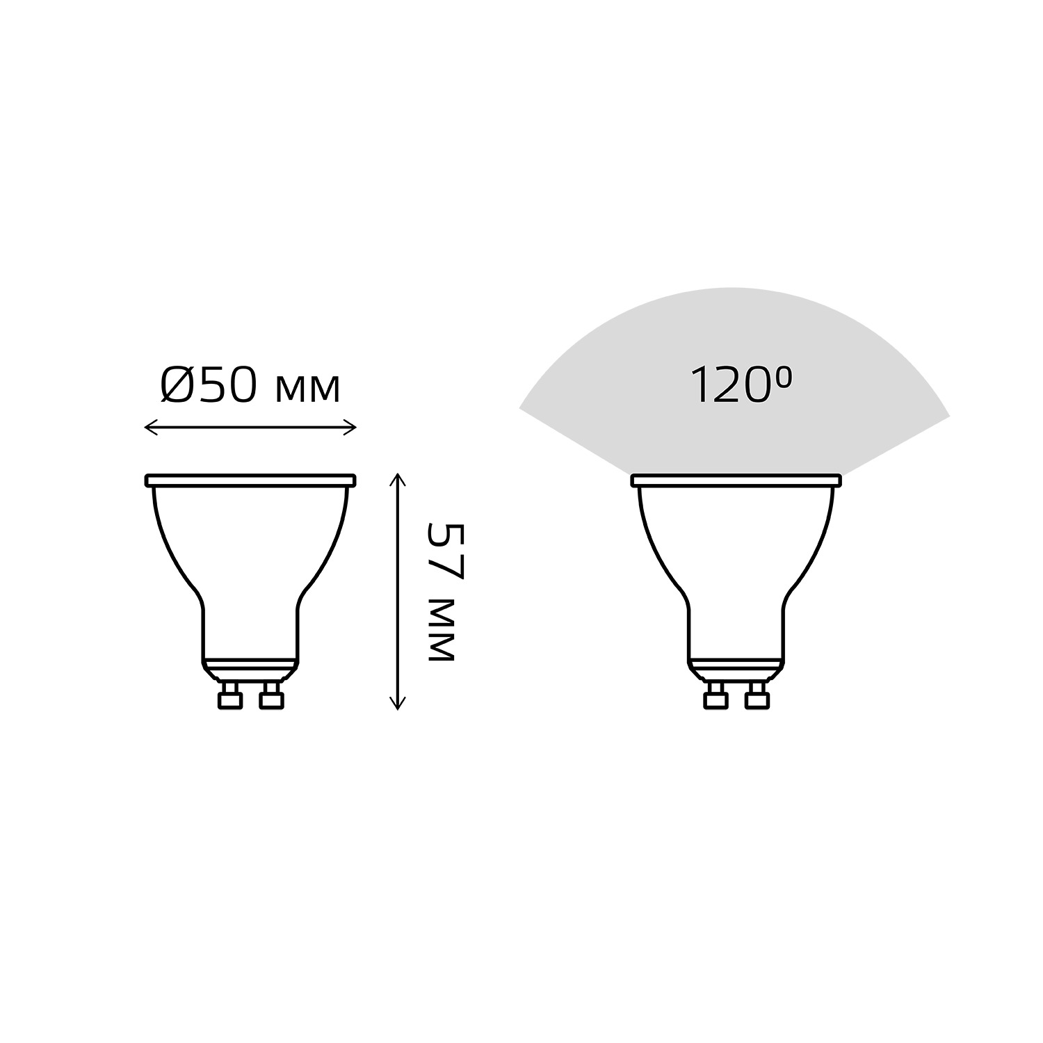 Лампочка Gauss  GU10 101506105-D, цвет белый - фото 6