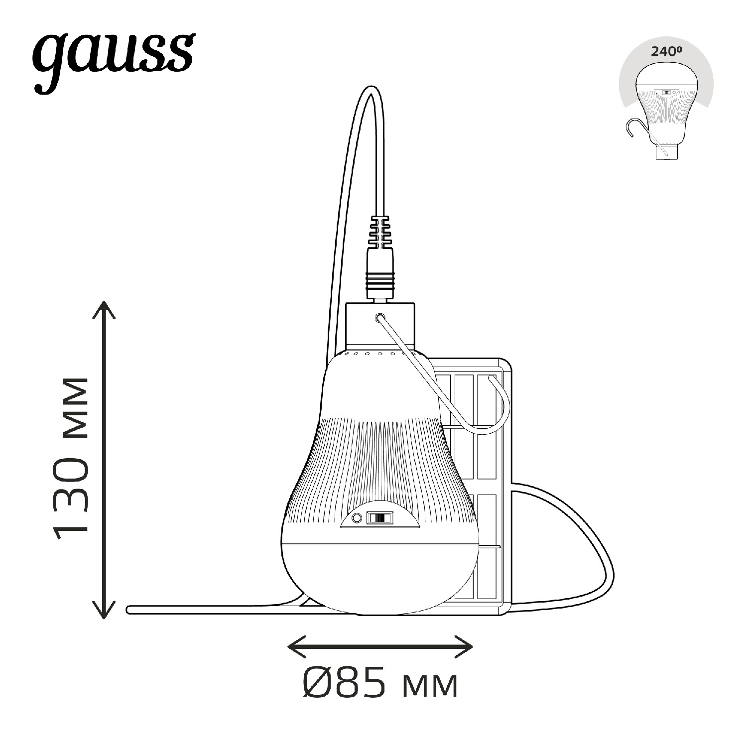 Лампочка Gauss  E27 902102203, цвет белый - фото 8