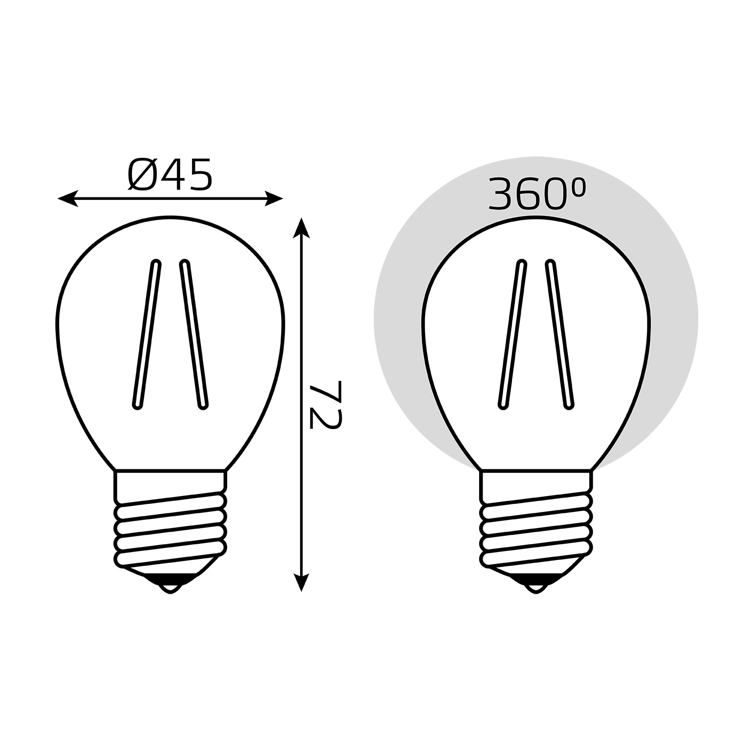 Лампочка Gauss Filament E27 105802207-S, цвет белый - фото 6