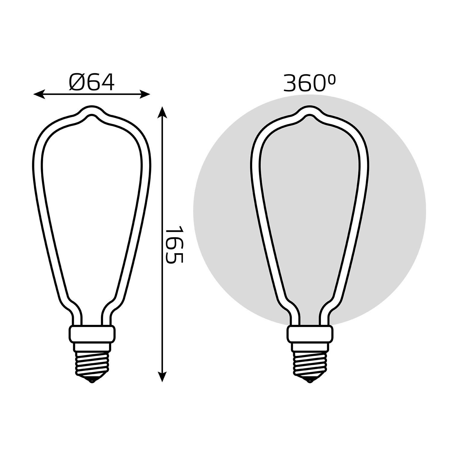Лампочка Gauss Filament E27 1005802104, цвет белый - фото 6