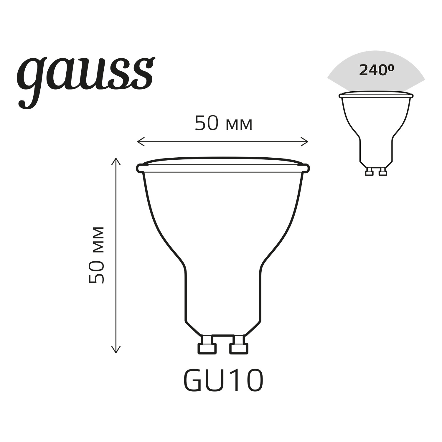 Лампочка Gauss  GU10 101106406, цвет теплый;холодный - фото 6