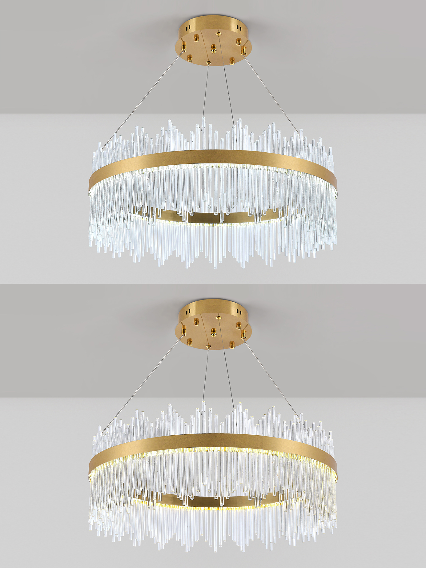 Люстра Natali Kovaltseva LED LAMPS 81262, цвет золотистый - фото 3