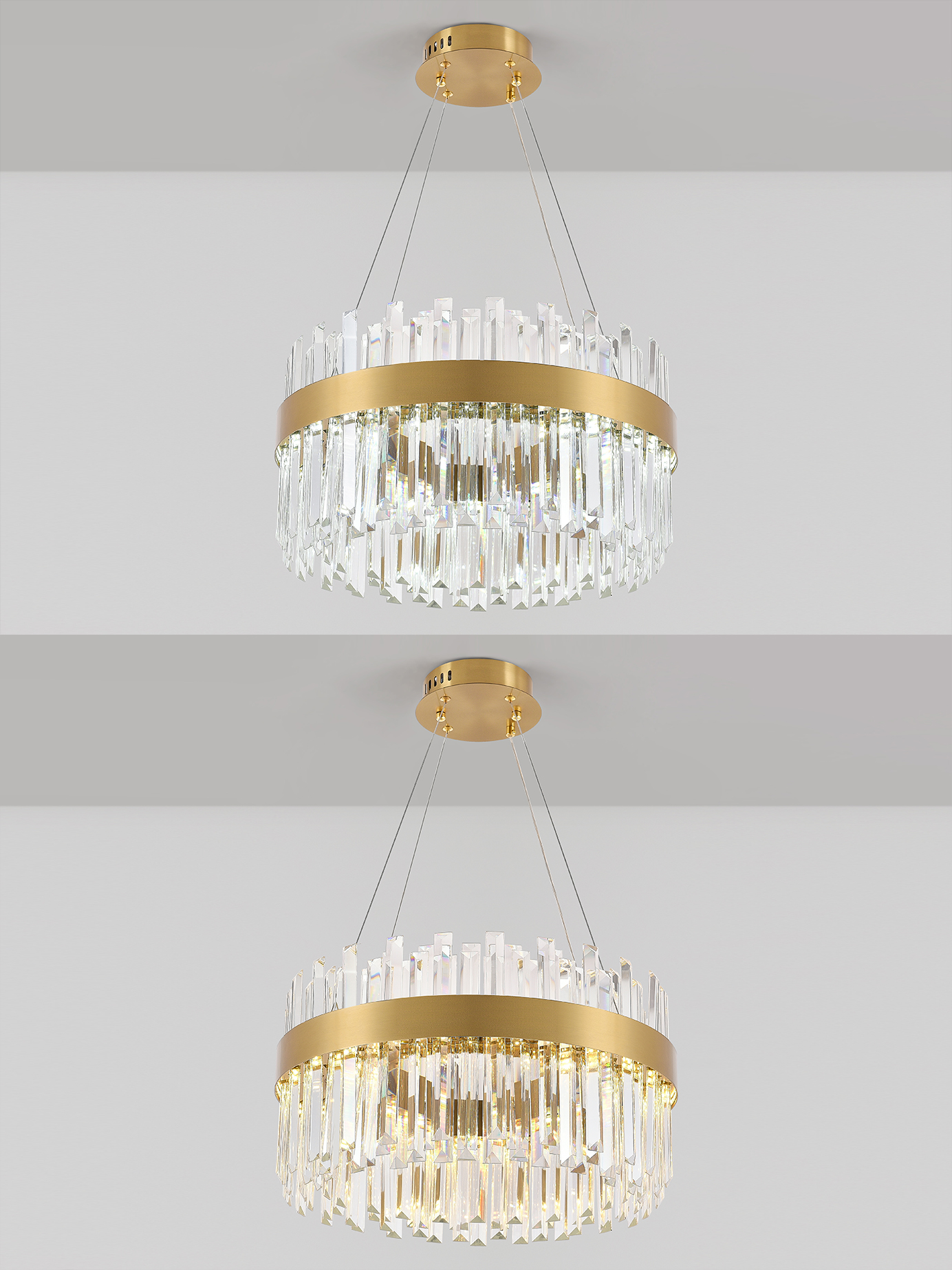 Люстра Natali Kovaltseva LED LAMPS 81270, цвет золотистый - фото 3