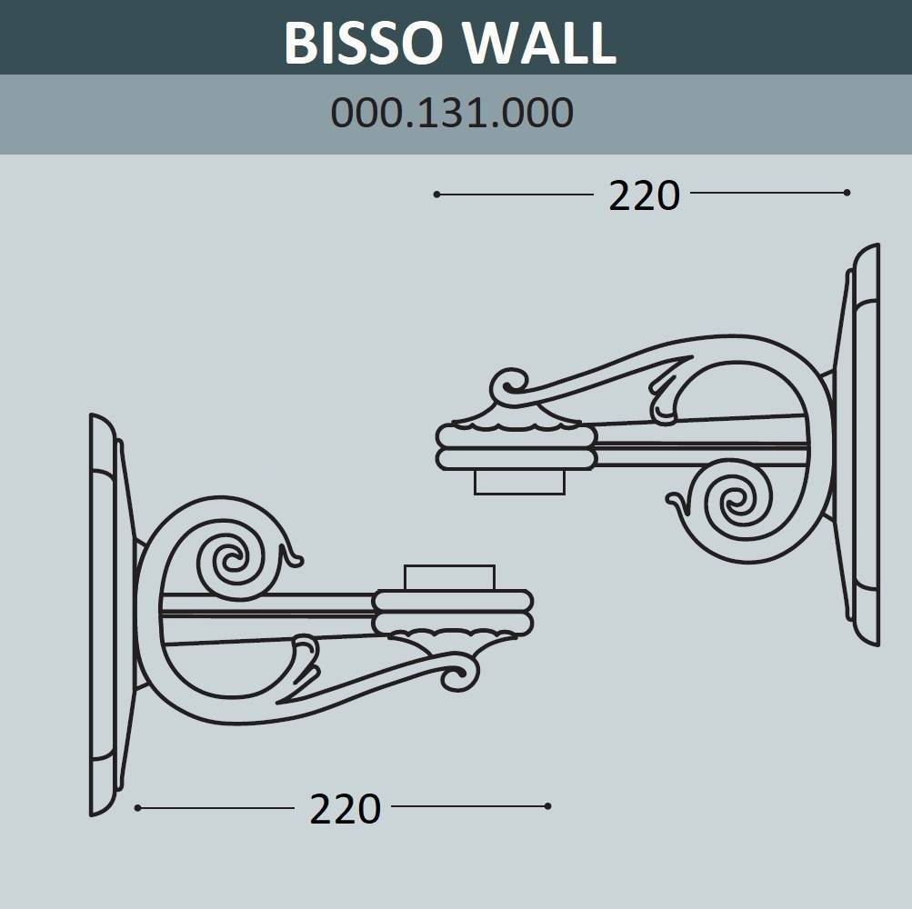 

Консоль для паркового фонаря Fumagalli BISSO WALL 000.131.000.A0