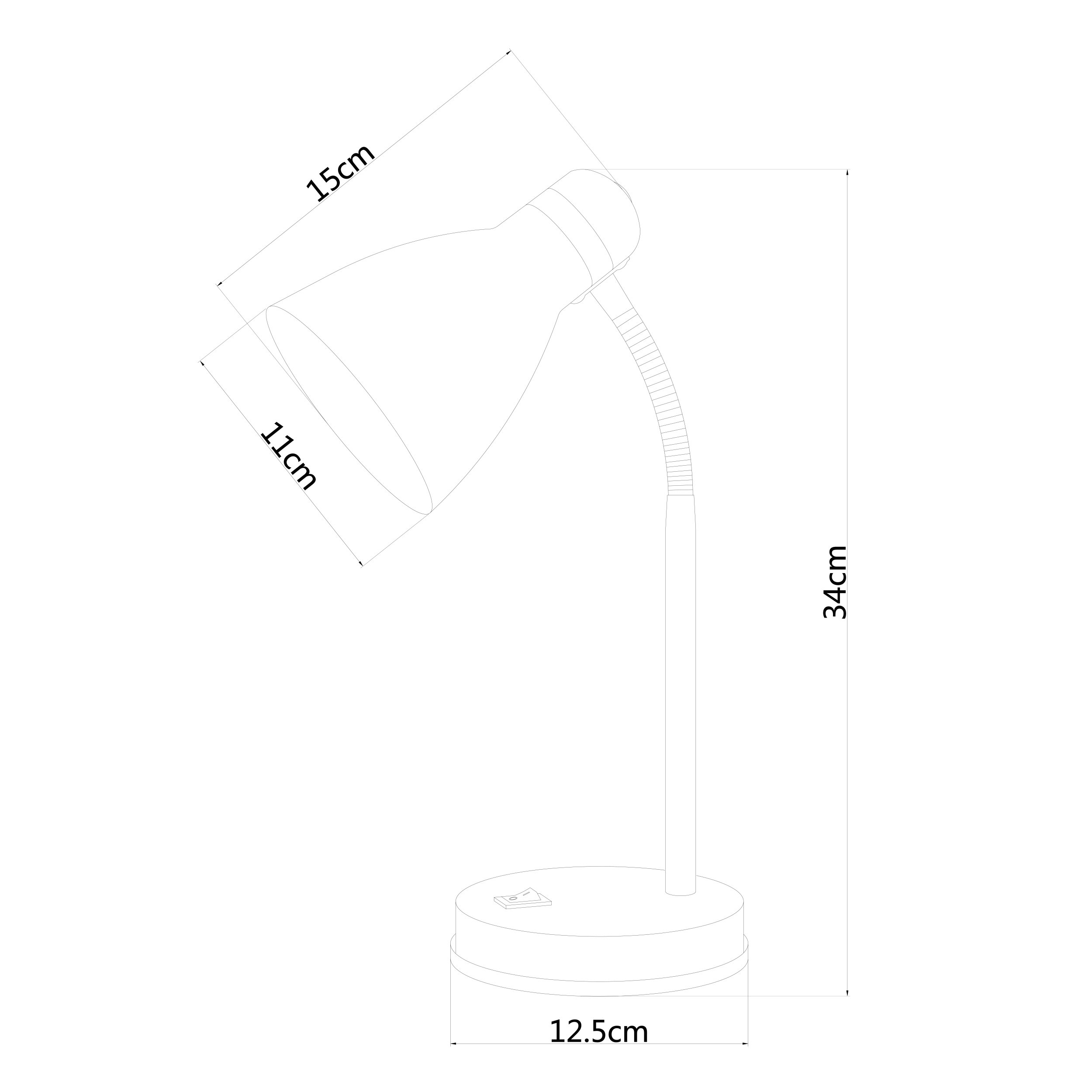 Настольная Лампа Arte Lamp Mercoled A5049LT-1BK, цвет черный - фото 4