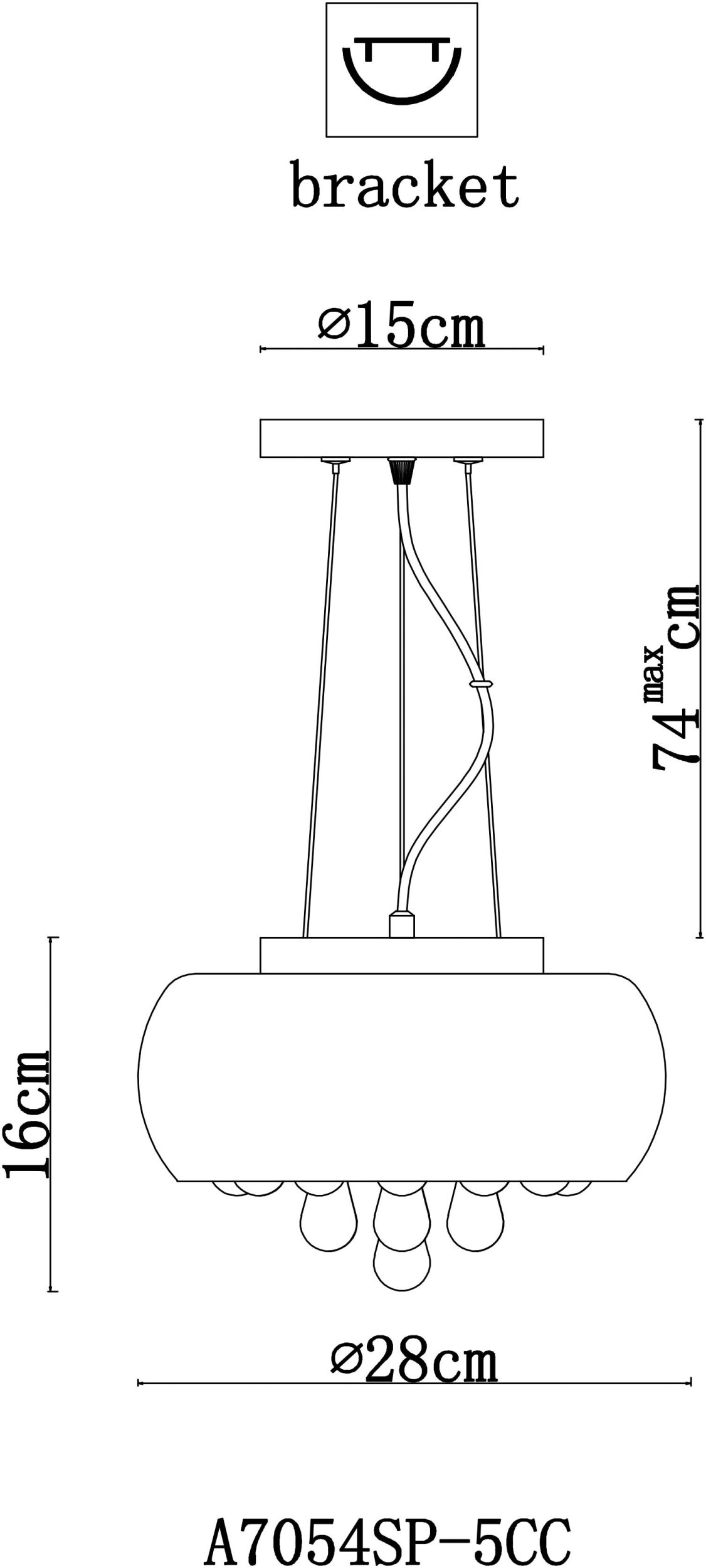 Светильник Arte Lamp HALO A7054SP-5CC, цвет хром - фото 6
