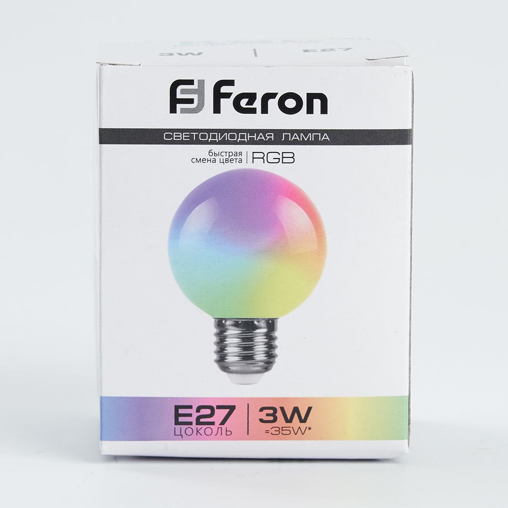 Светодиодная лампа Feron LB-371 Шар 3W МультиколорK E27 38127 - фото 5