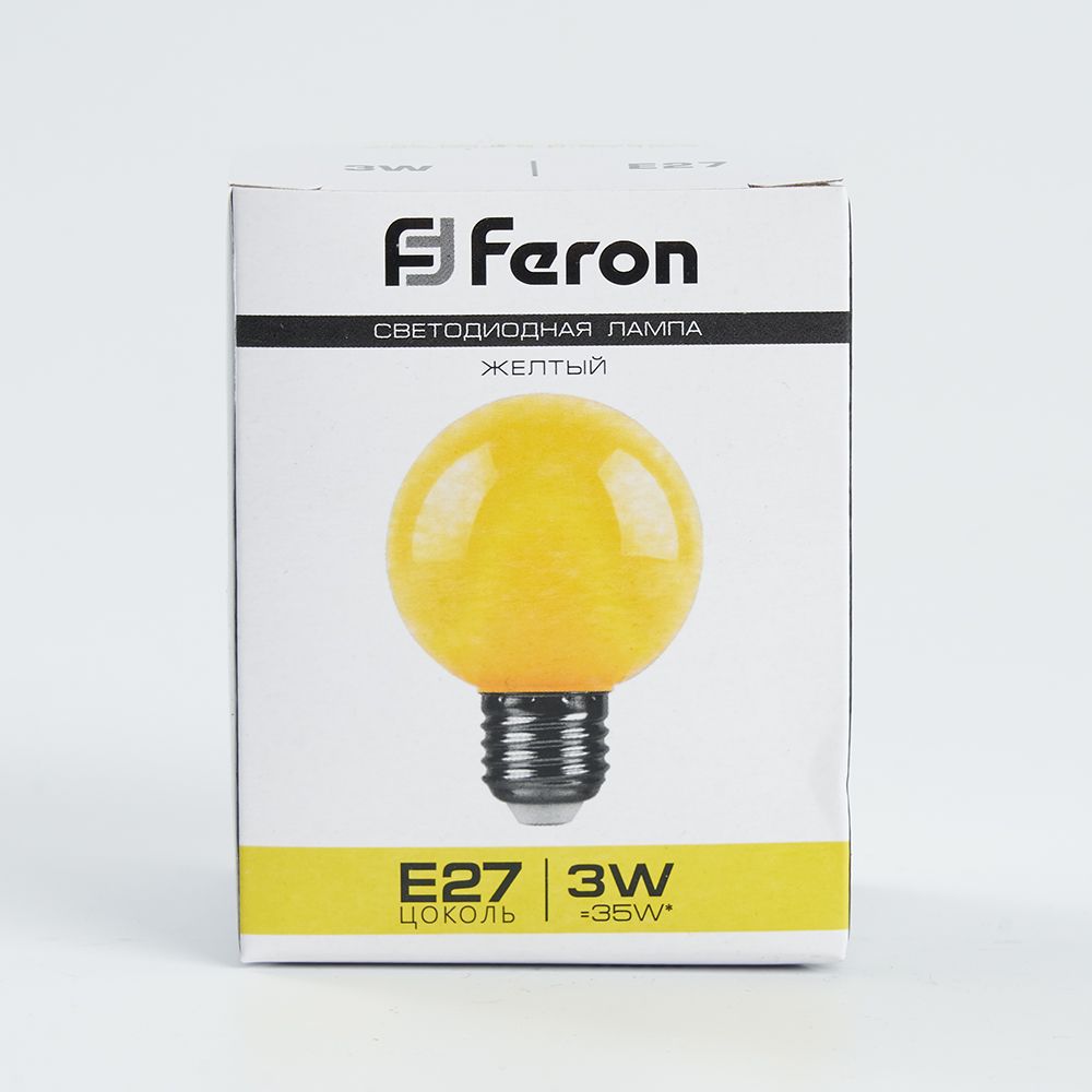 Лампочка Feron 25904, цвет желтый - фото 4