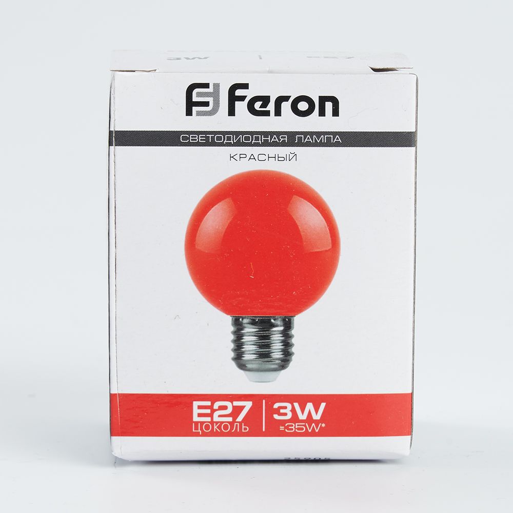 Лампочка Feron 25905, цвет красный - фото 4
