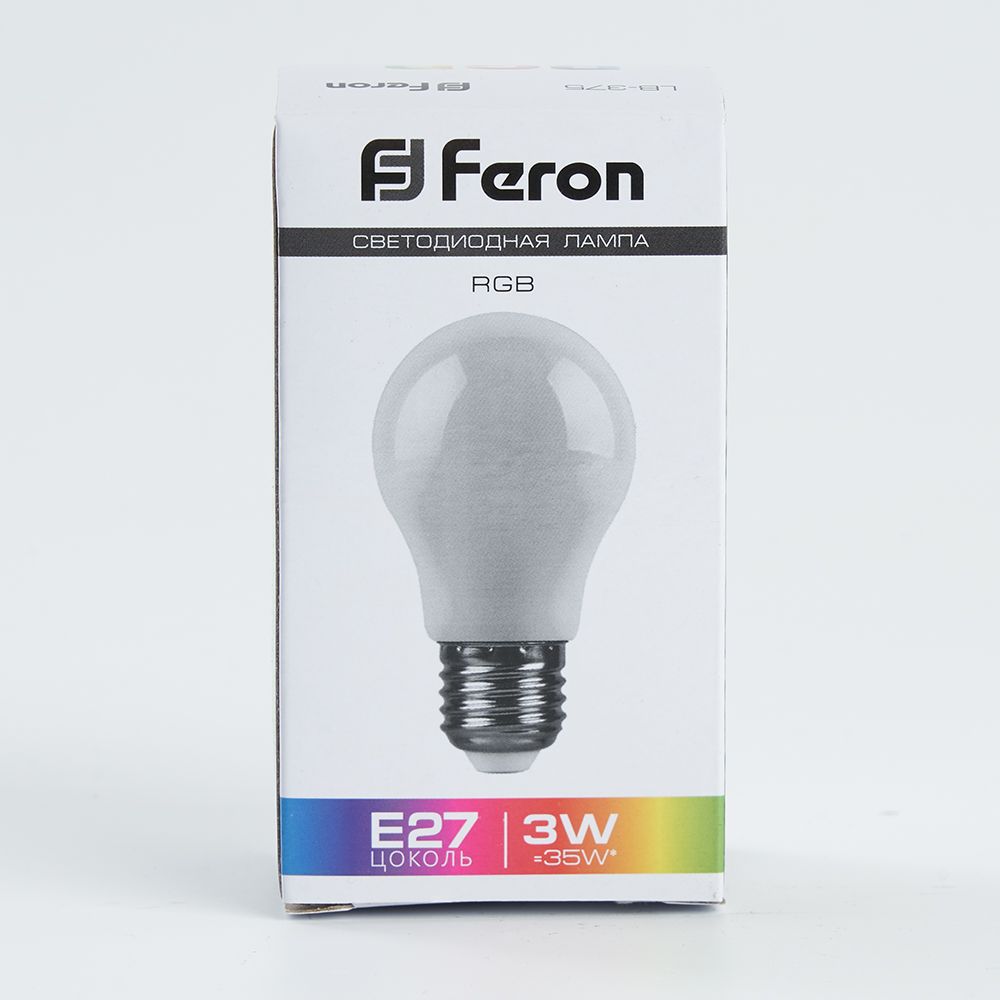 Светодиодная лампа Feron LB-375 Шар 3W МультиколорK E27 38118 - фото 3