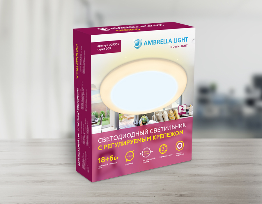 Встраиваемый светильник DOWNLIGHT Ambrella light DCR305, цвет белый - фото 8