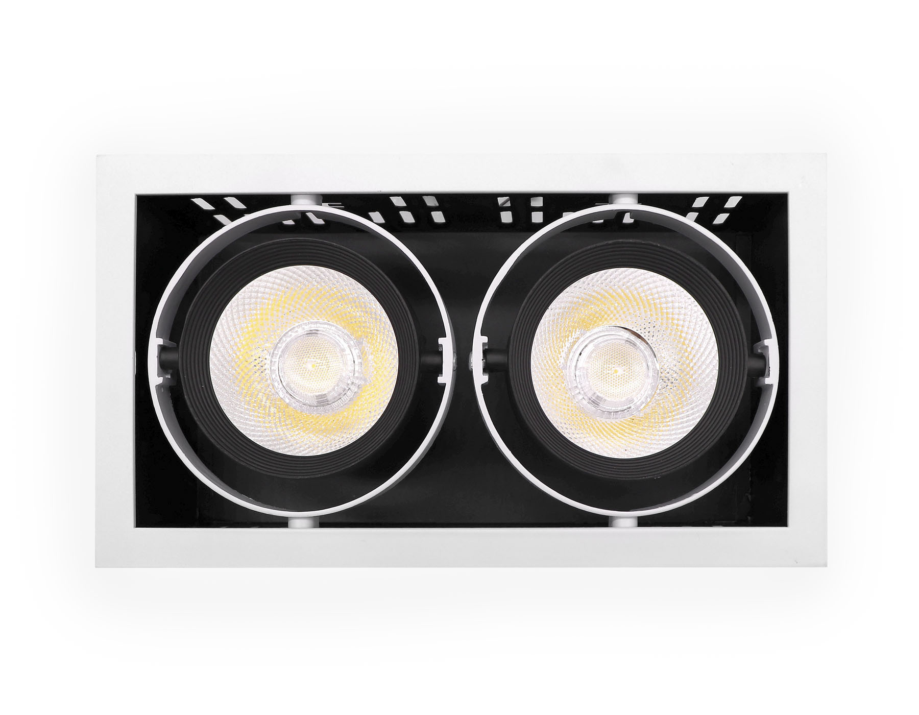 Встраиваемый светильник TECHNO Ambrella light T812 BK/CH 2*12W 4200K, цвет белый;черный T812 BK/CH 2*12W 4200K - фото 3