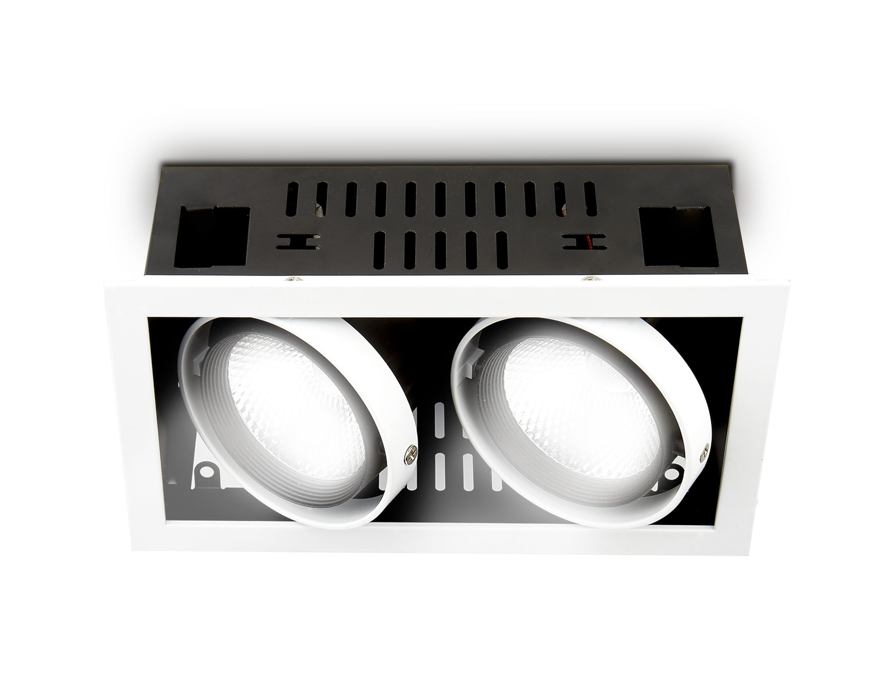 Встраиваемый светильник TECHNO Ambrella light T812 BK/CH 2*12W 4200K, цвет белый;черный