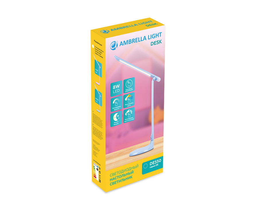 Настольная лампа DESK Ambrella light DE550, цвет голубой - фото 7