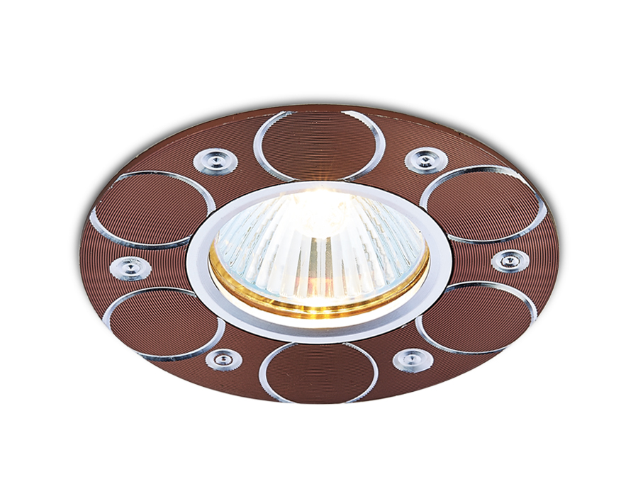 Встраиваемый светильник ORGANIC SPOT Ambrella light A808 AL/BR, цвет серый;коричневый A808 AL/BR - фото 1