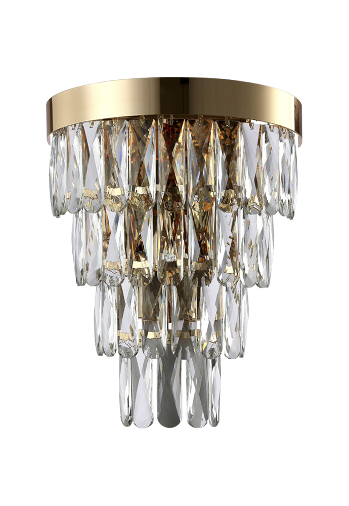 Настенный светильник Crystal Lux ABIGAIL AP3 GOLD/TRANSPARENT бра crystal lux city lights ap3