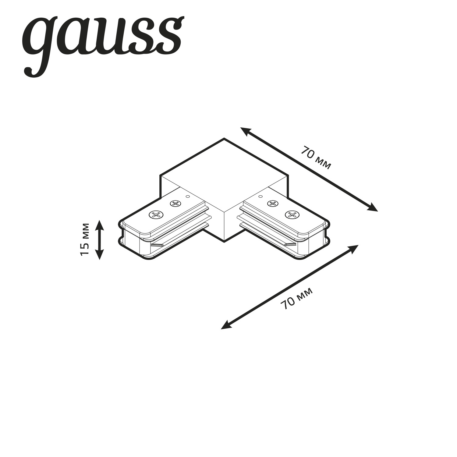 Коннектор Gauss TR107, цвет черный - фото 3