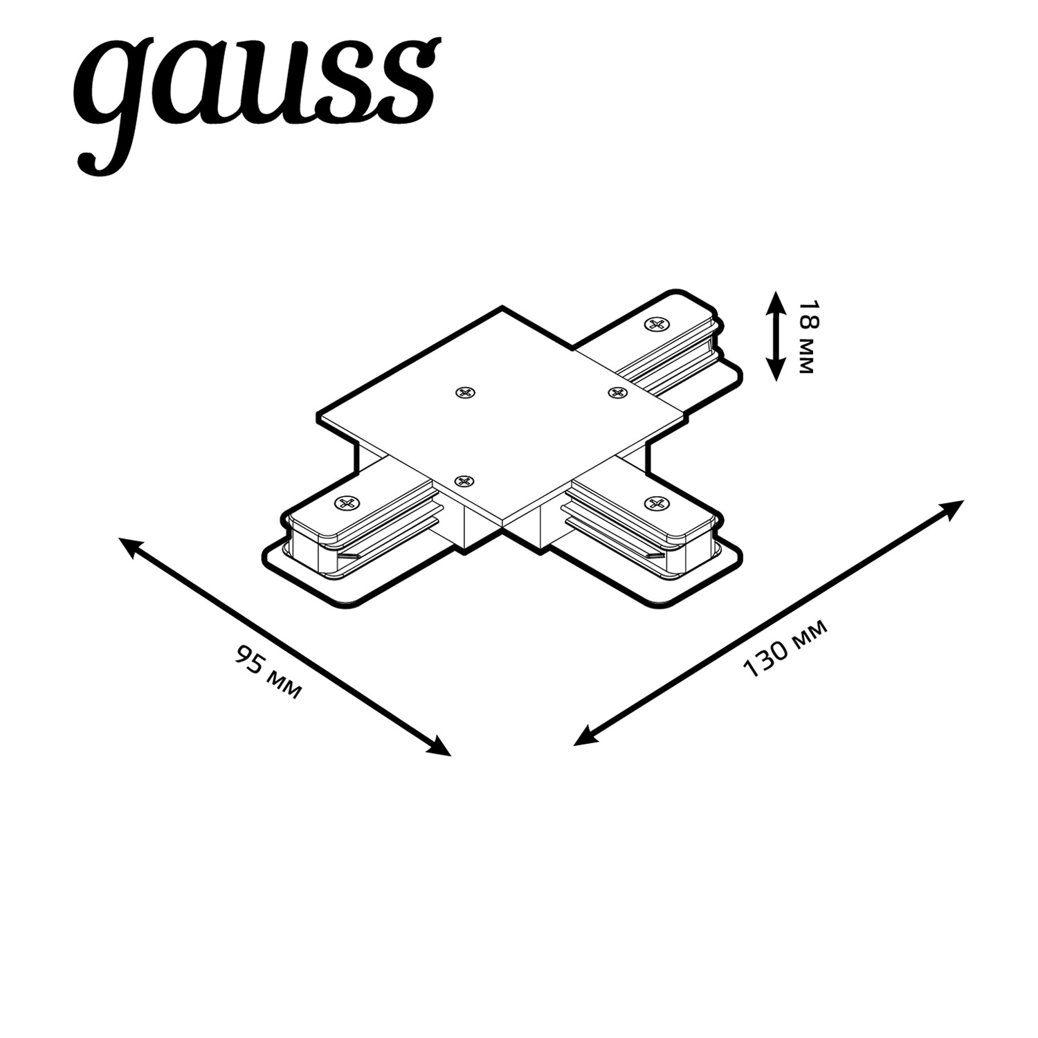 Коннектор Gauss TR136, цвет белый - фото 3