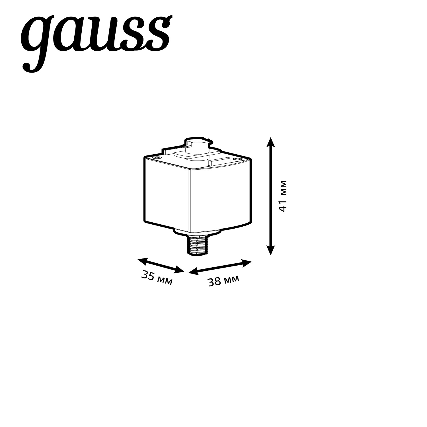 Адаптер Gauss TR124, цвет черный - фото 3