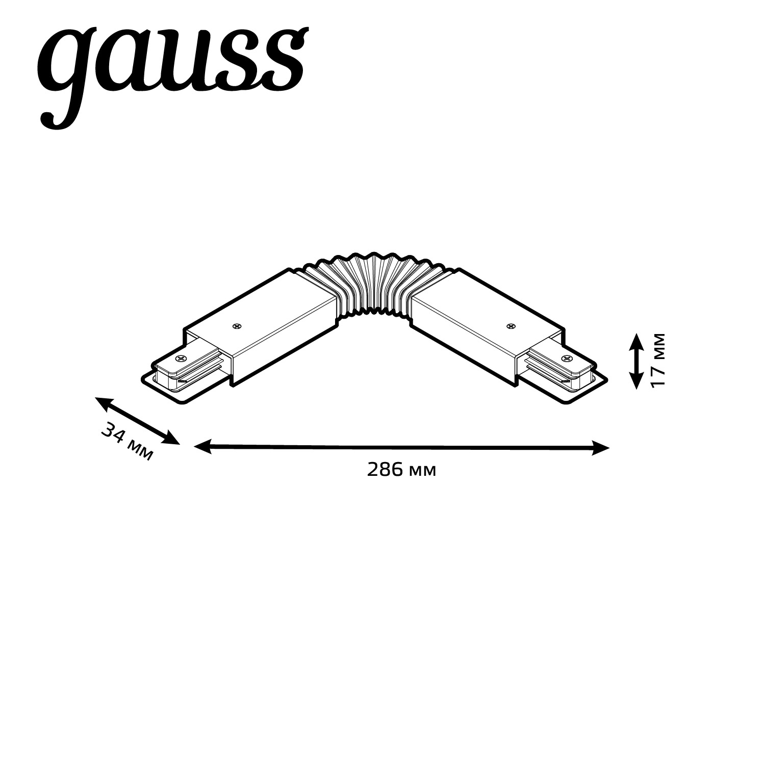 Коннектор Gauss TR117, цвет черный - фото 3