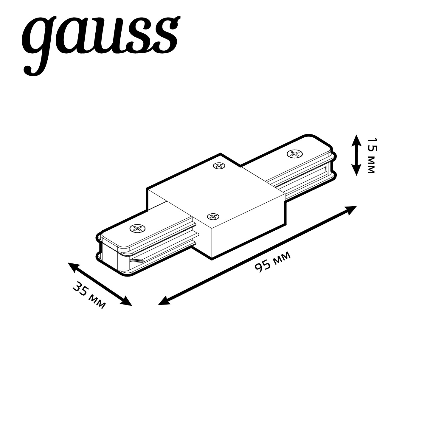 Коннектор Gauss TR106, цвет белый - фото 3
