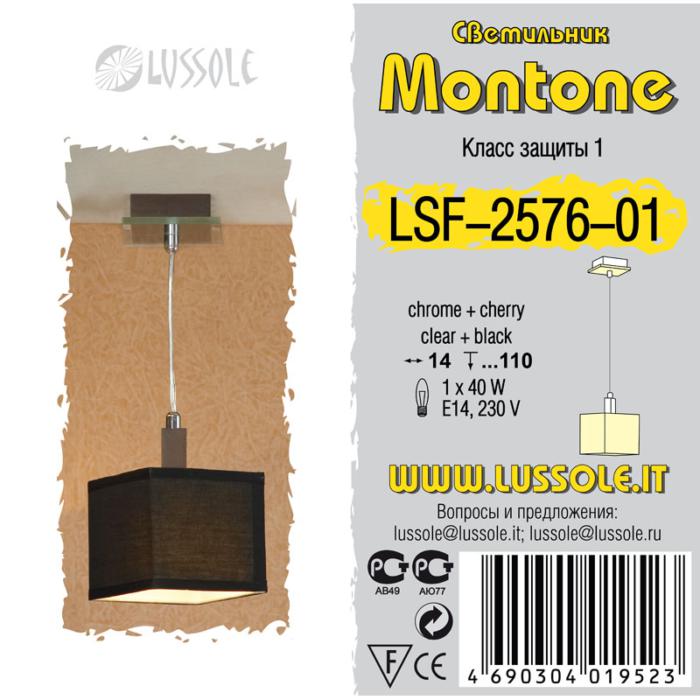 Светильник Lussole Montone LSF-2576-01, цвет черный - фото 2