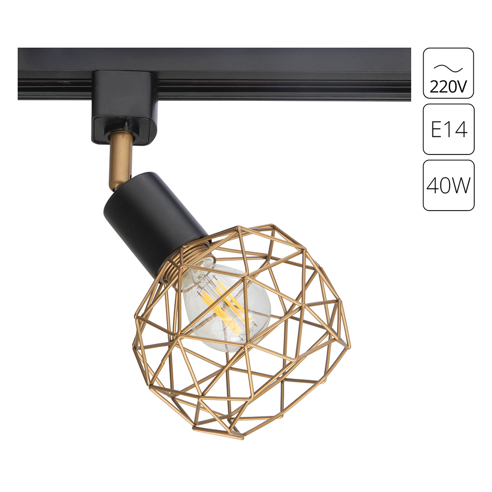 Трековый светильник Arte Lamp SOSPIRO A6141PL-1GO, цвет золотистый - фото 1