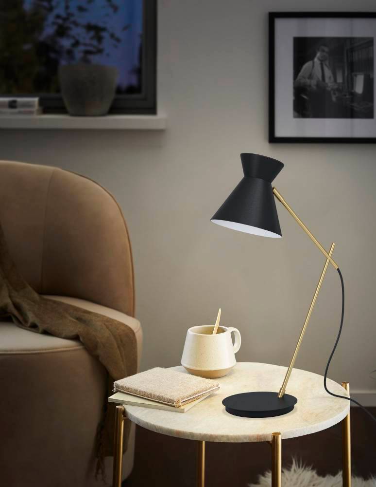 Декоративная настольная лампа Eglo AMEZAGA 98864, цвет латунь;чёрный - фото 3