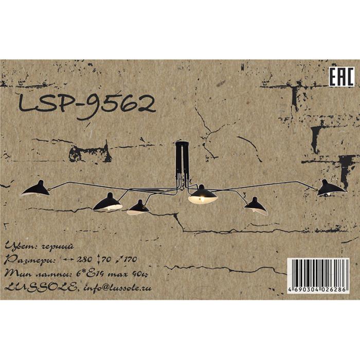 Люстра Lussole FAIRBANKS LSP-9562, цвет черный - фото 2