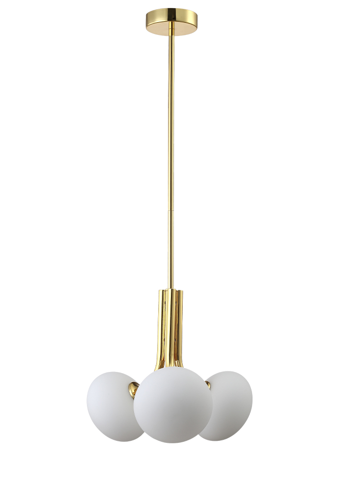 Светильник Crystal Lux ALICIA SP3 GOLD/WHITE, цвет белый ALICIA SP3 GOLD/WHITE - фото 1