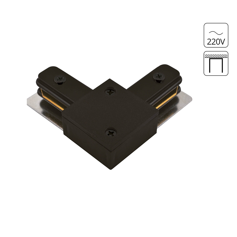 Коннектор для шинопровода Arte Lamp TRACK ACCESSORIES A120206L, цвет черный - фото 1