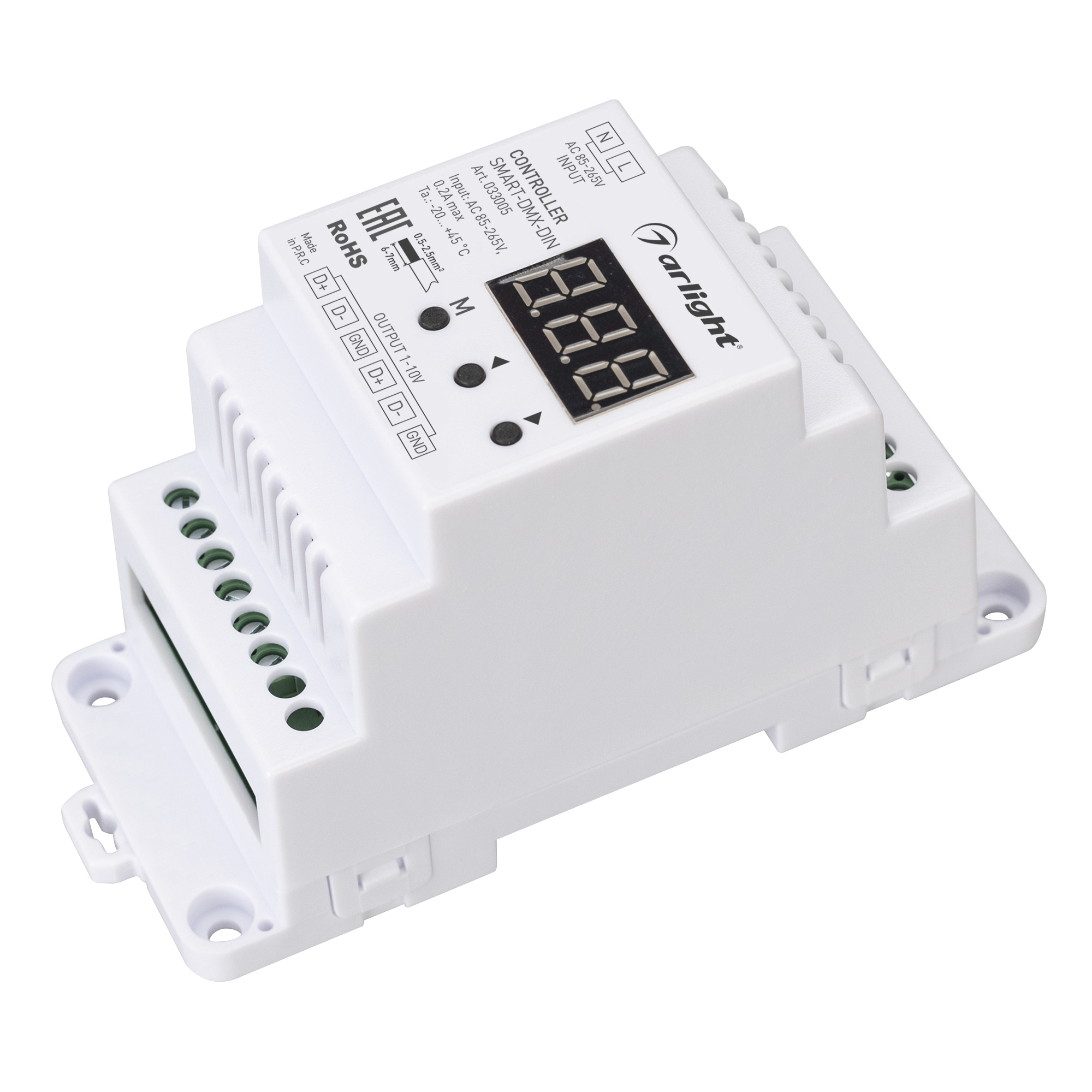 Контроллер SMART-DMX-DIN 230V RF Arlight 033005