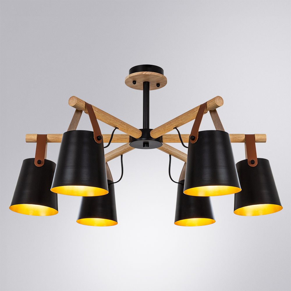 Потолочная люстра Arte Lamp THOMAS A7032PL-6BK, цвет черный - фото 2