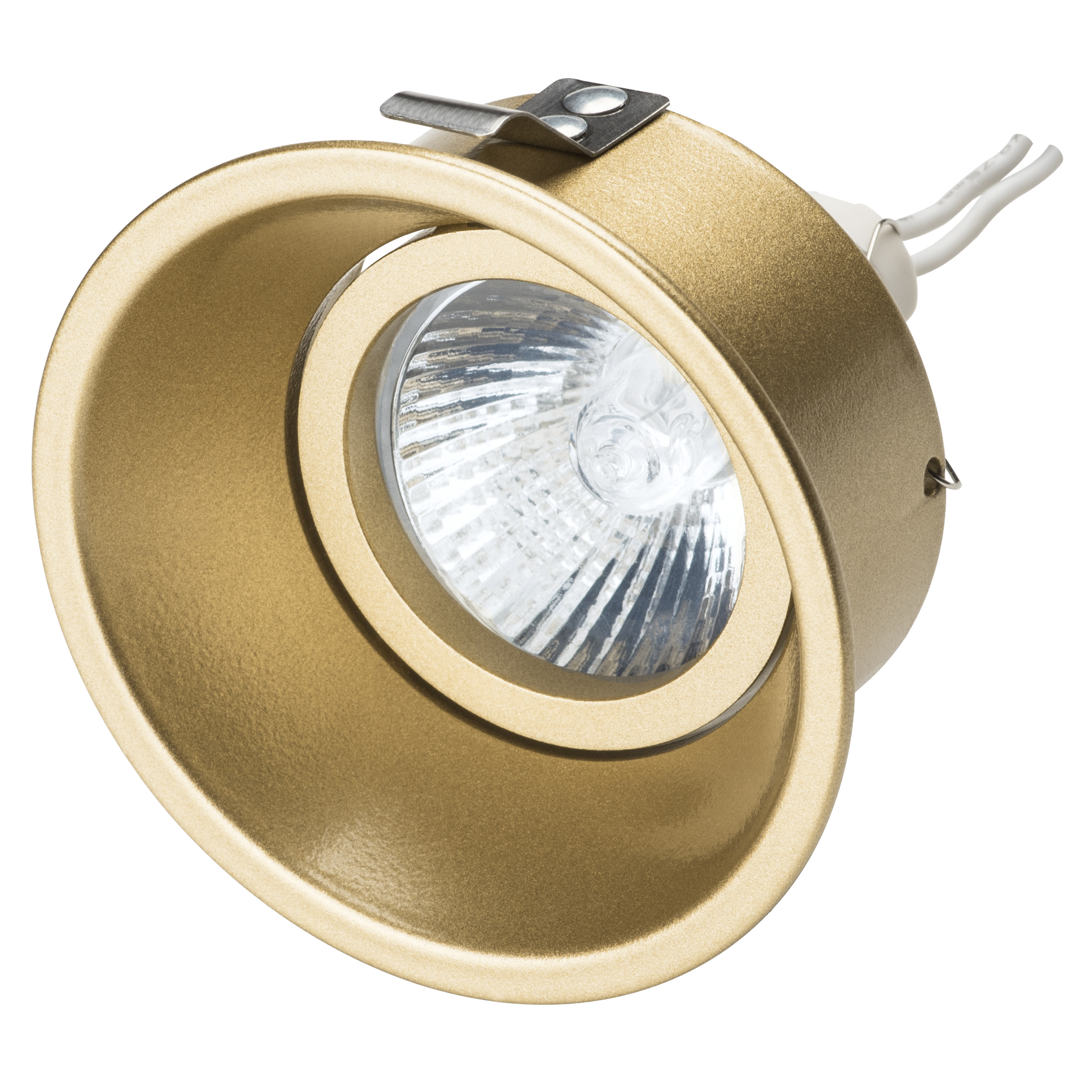 Точечный встраиваемый светильник Lightstar DOMINO 214603, цвет золотистый - фото 1