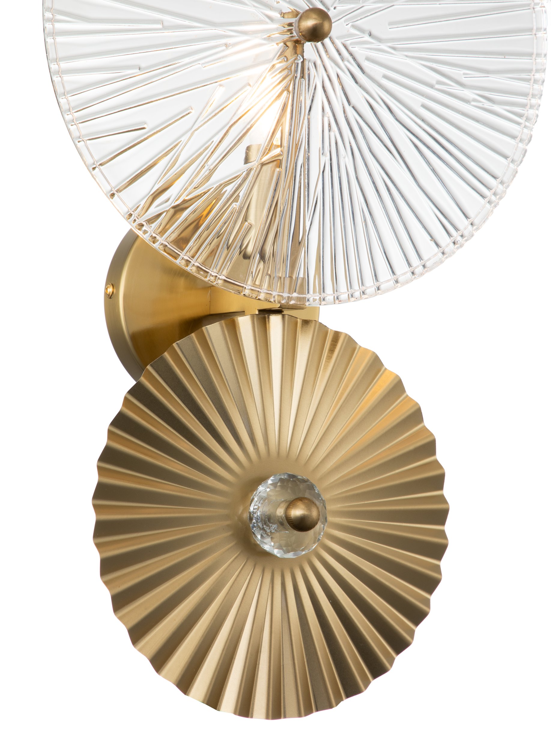 Настенный светильник Indigo MIELE 12021/B/1W Brass V000023, цвет прозрачный - фото 4