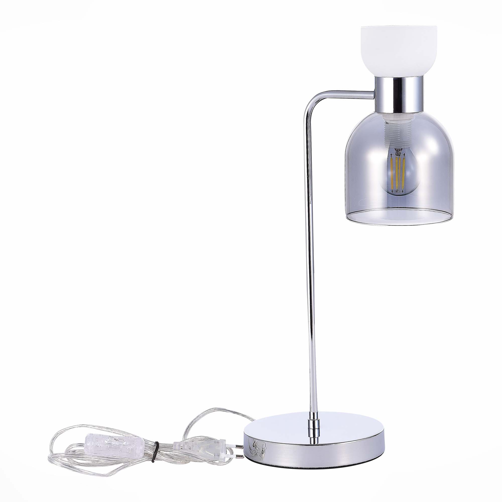 Декоративная настольная лампа Evoluce VENTO SLE1045-104-01, цвет белый;серый - фото 2