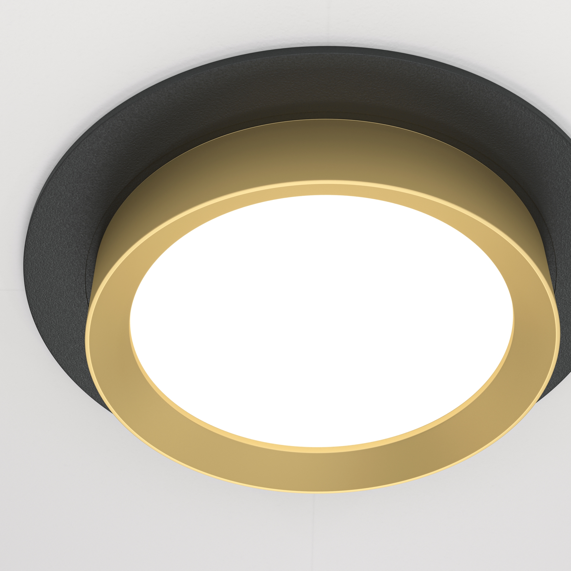 Встраиваемый светильник Maytoni HOOP DL086-GX53-RD-BG, цвет черный;золотистый - фото 2