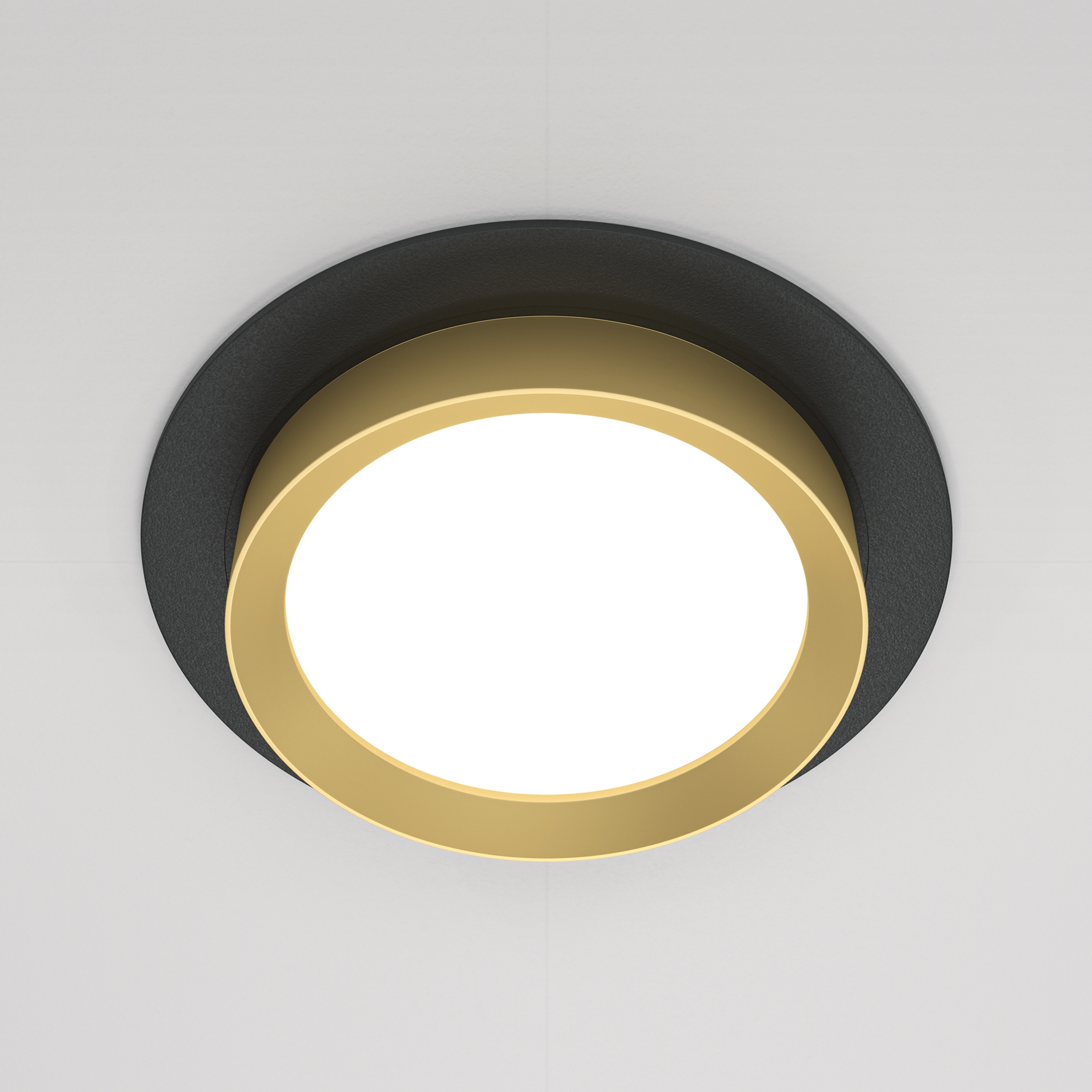 Встраиваемый светильник Maytoni HOOP DL086-GX53-RD-BG, цвет черный;золотистый - фото 3