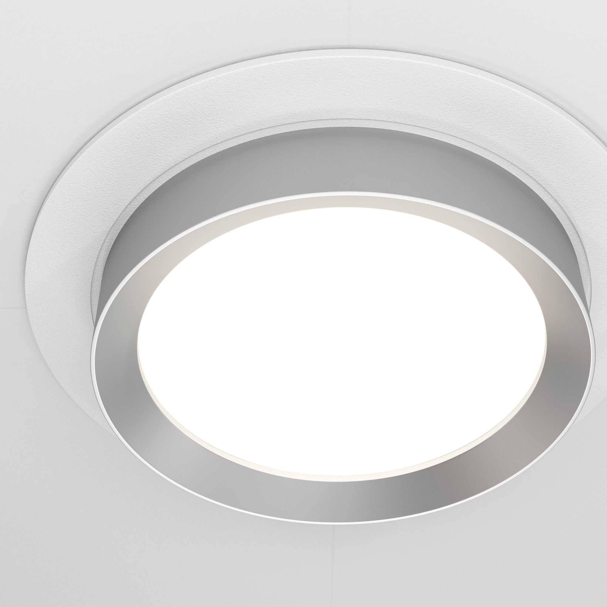 Встраиваемый светильник Maytoni HOOP DL086-GX53-RD-WS, цвет белый;серебристый - фото 2