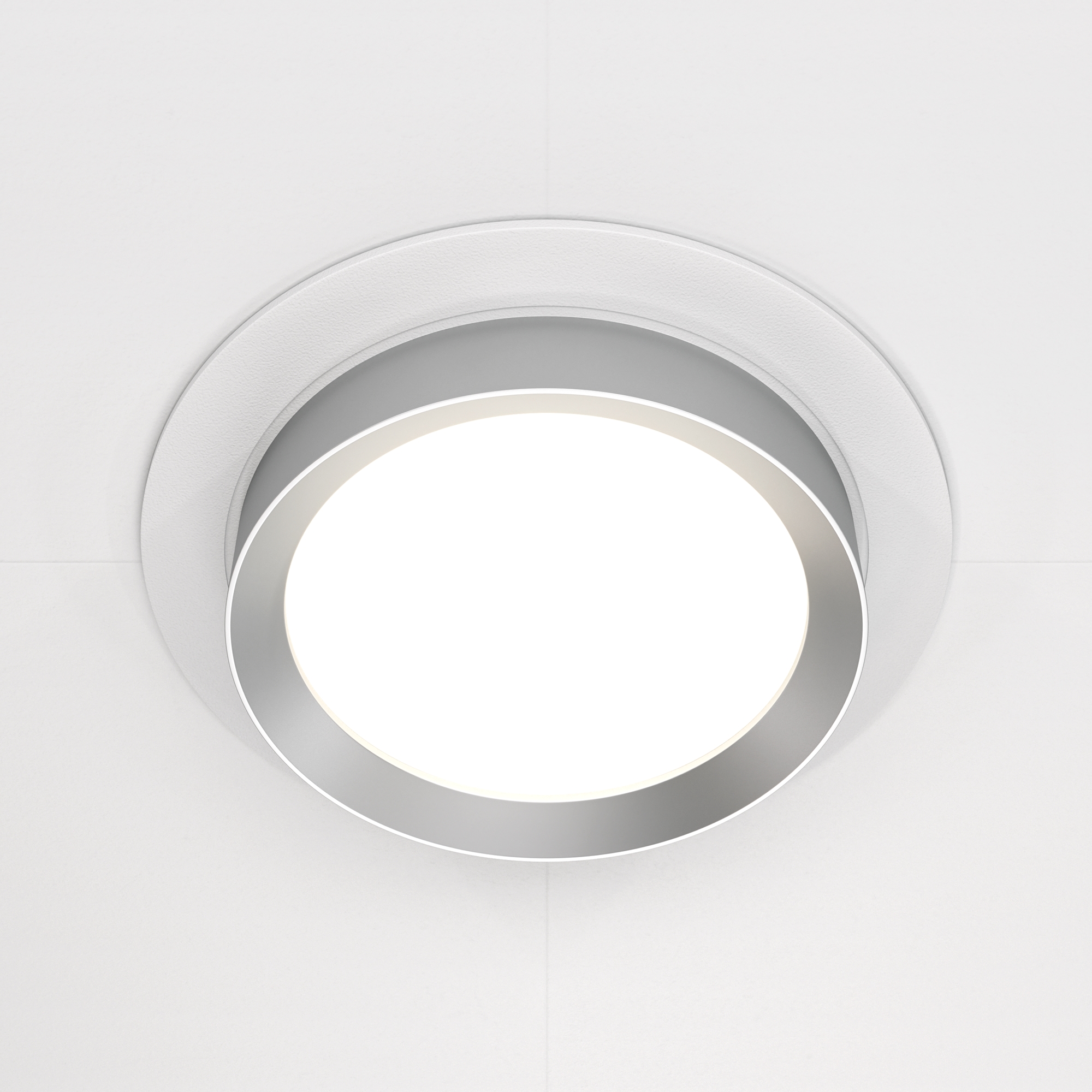 Встраиваемый светильник Maytoni HOOP DL086-GX53-RD-WS, цвет белый;серебристый - фото 3