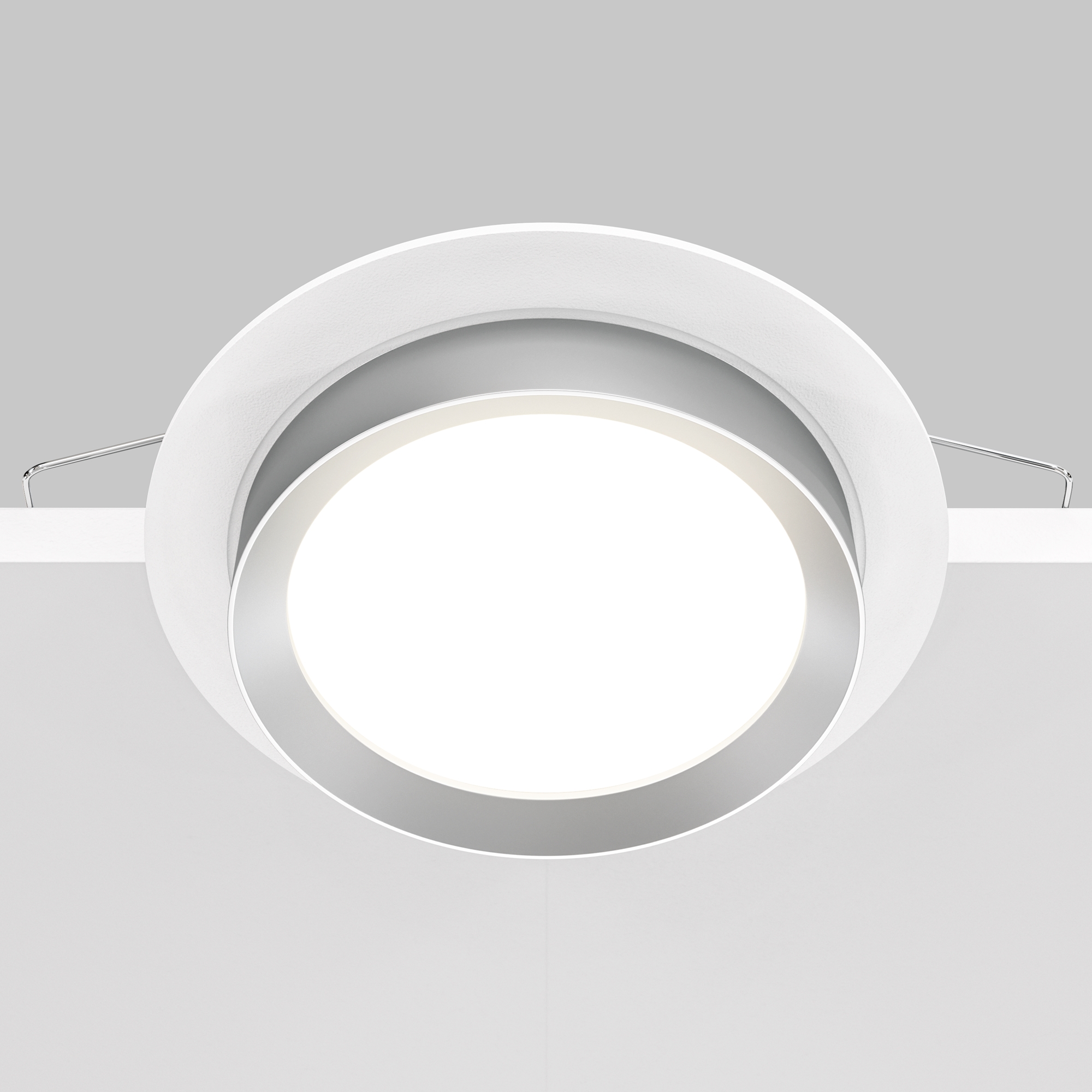 Встраиваемый светильник Maytoni HOOP DL086-GX53-RD-WS, цвет белый;серебристый - фото 4