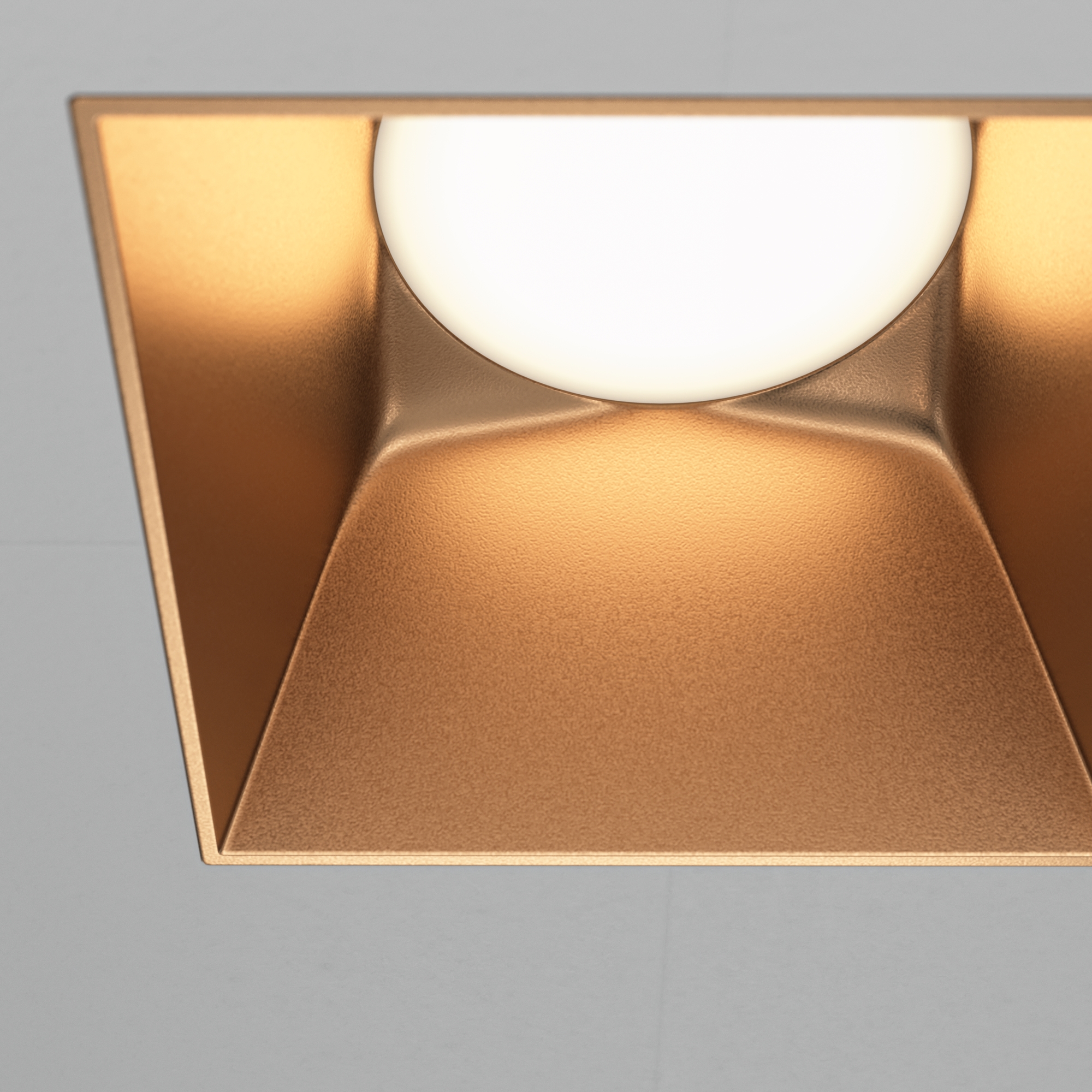 Встраиваемый светильник Maytoni SHARE DL051-01-GU10-SQ-WMG, цвет матовый;золотистый - фото 2