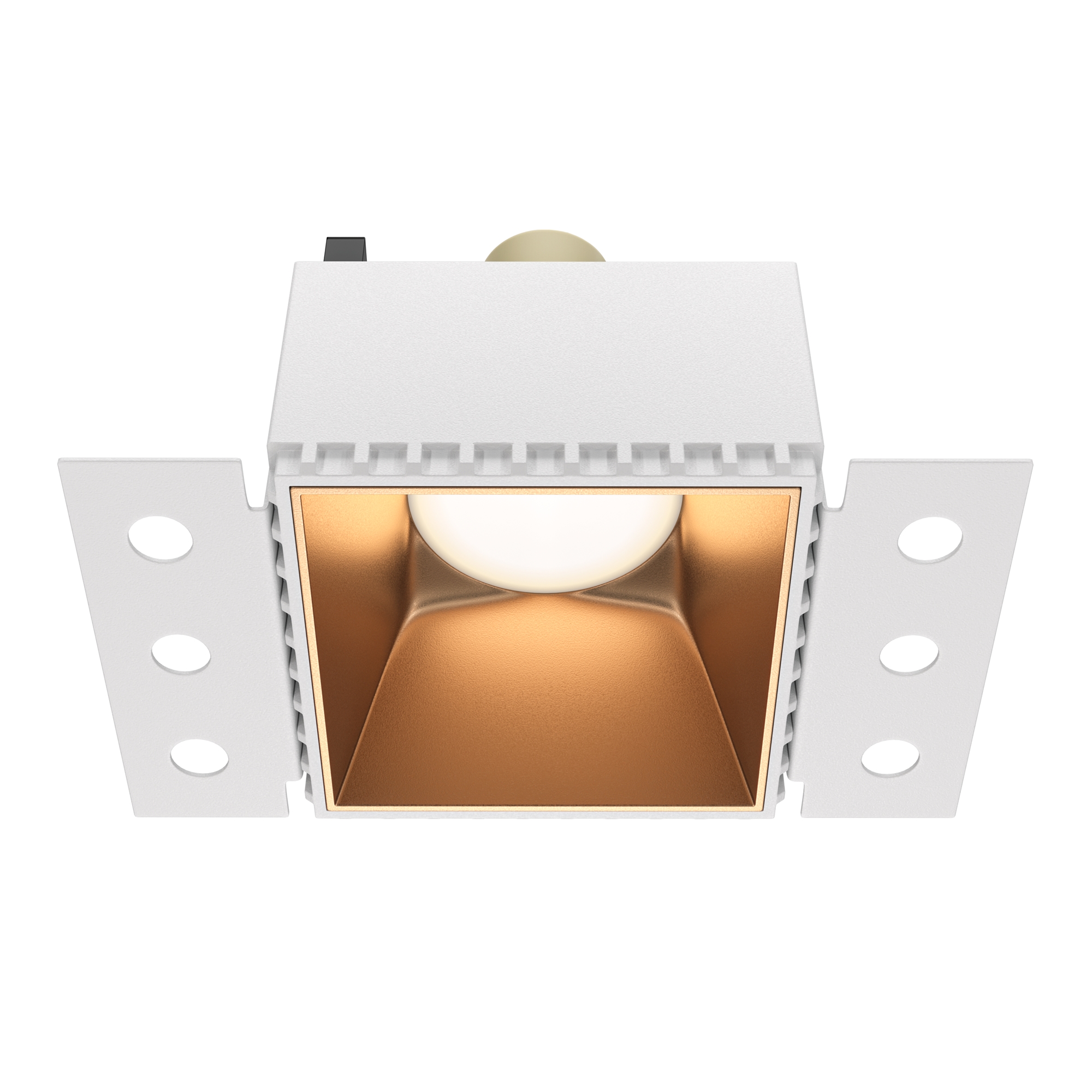 Встраиваемый светильник Maytoni SHARE DL051-01-GU10-SQ-WMG, цвет матовый;золотистый - фото 1