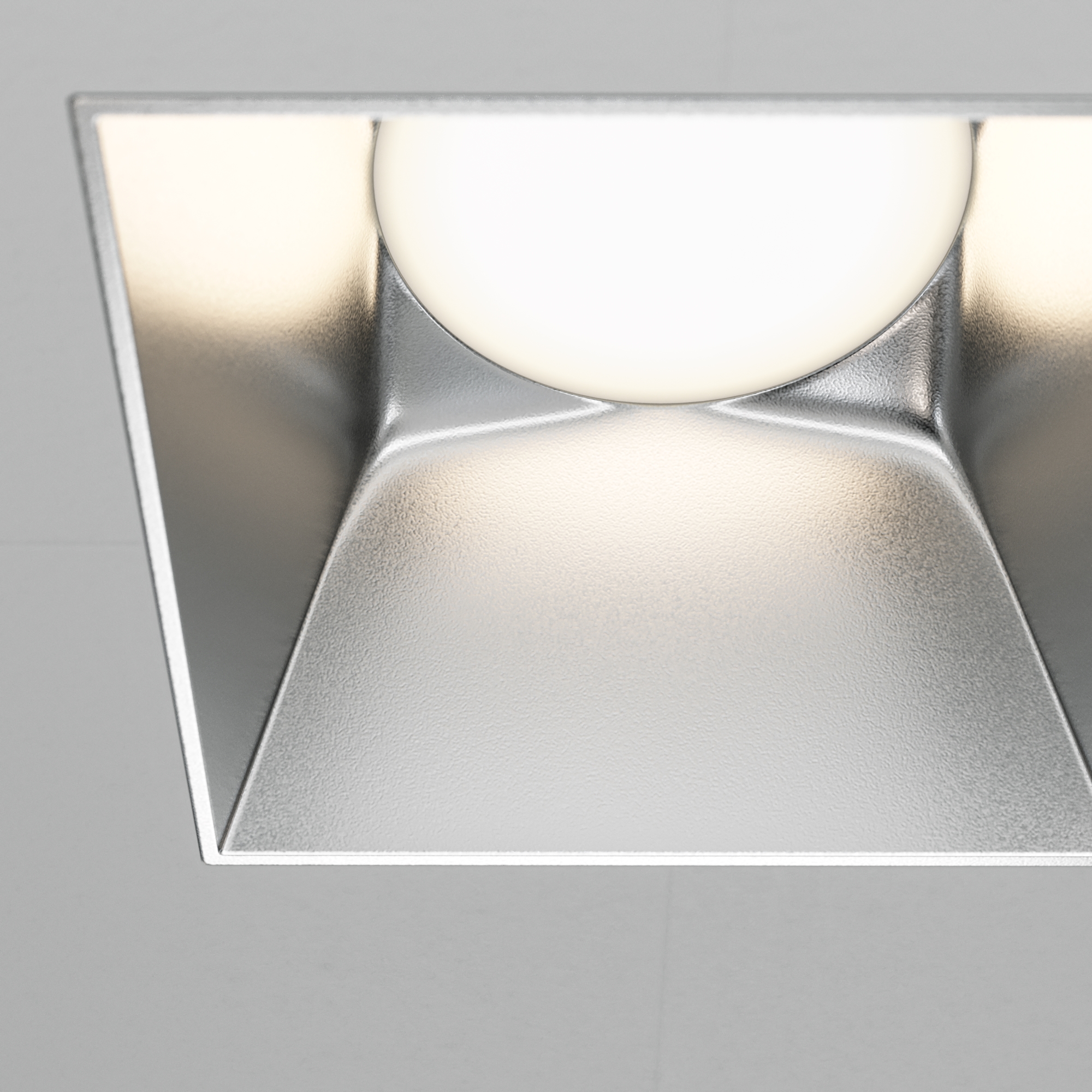 Встраиваемый светильник Maytoni SHARE DL051-01-GU10-SQ-WS, цвет матовый;серебристый - фото 2