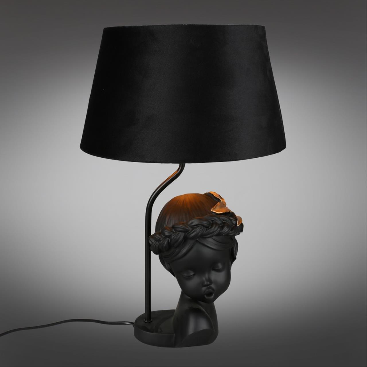 Декоративная настольная лампа Omnilux ARRE OML-10704-01, цвет черный - фото 2