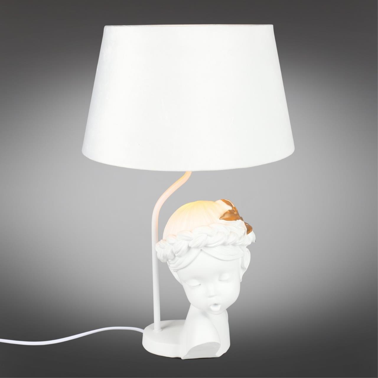 Декоративная настольная лампа Omnilux ARRE OML-10714-01, цвет белый - фото 2