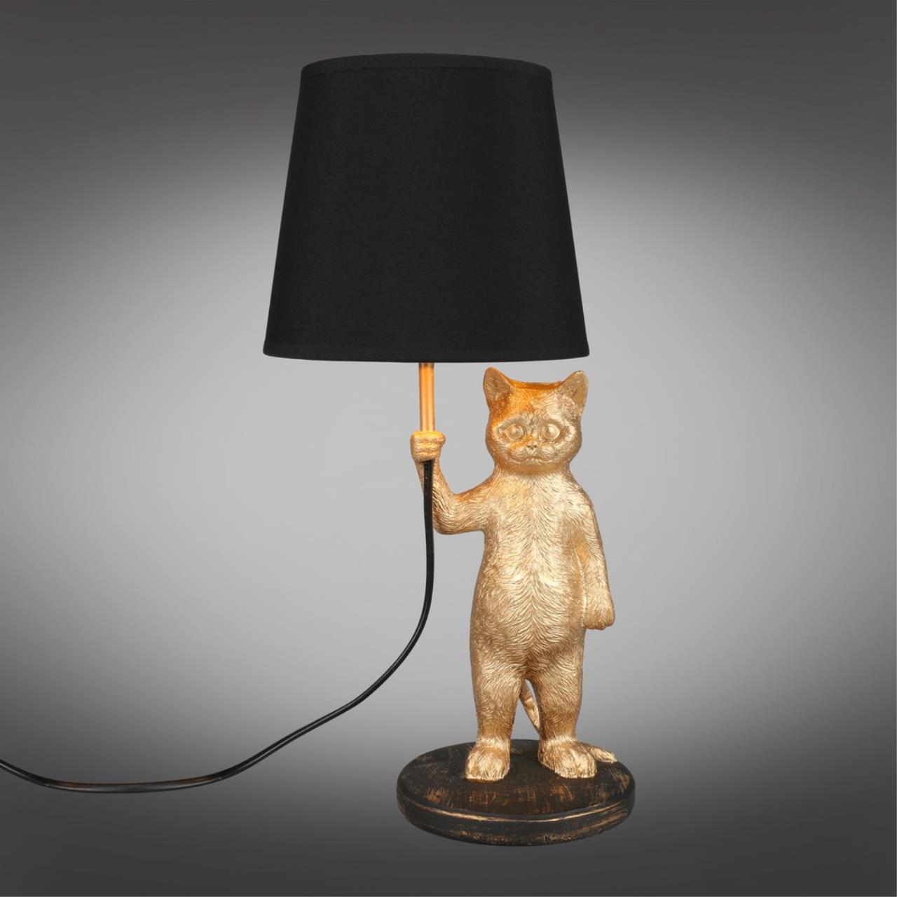 Декоративная настольная лампа Omnilux PADOVA OML-19814-01, цвет черный - фото 2